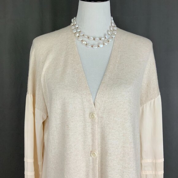 Reiss Addison Mix Media Cashmere Blend Cardigan Size 6 - Picture 3 of 16